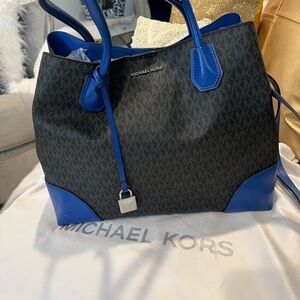 Black/Blue Michael Kors logo bag